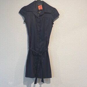 Navy Striped Dress